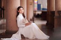 Lily and white ao dai