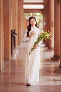 Lily and white ao dai