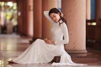 Lily and white ao dai