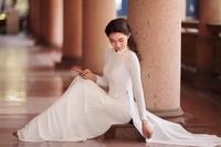 Lily and white ao dai