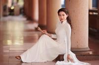 Lily and white ao dai