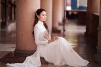 Lily and white ao dai