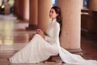 Lily and white ao dai