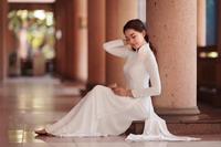 Lily and white ao dai