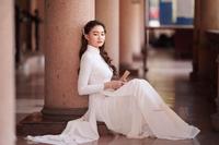 Lily and white ao dai