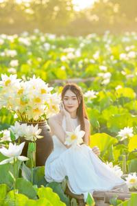 White lotus and young vietnamese