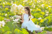 White lotus and young vietnamese