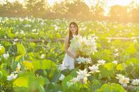 White lotus and young vietnamese