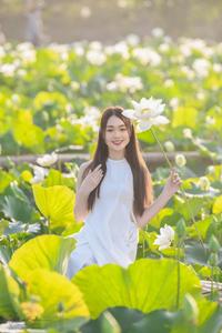 White lotus and young vietnamese