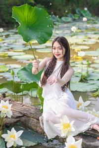 White lotus and young vietnamese