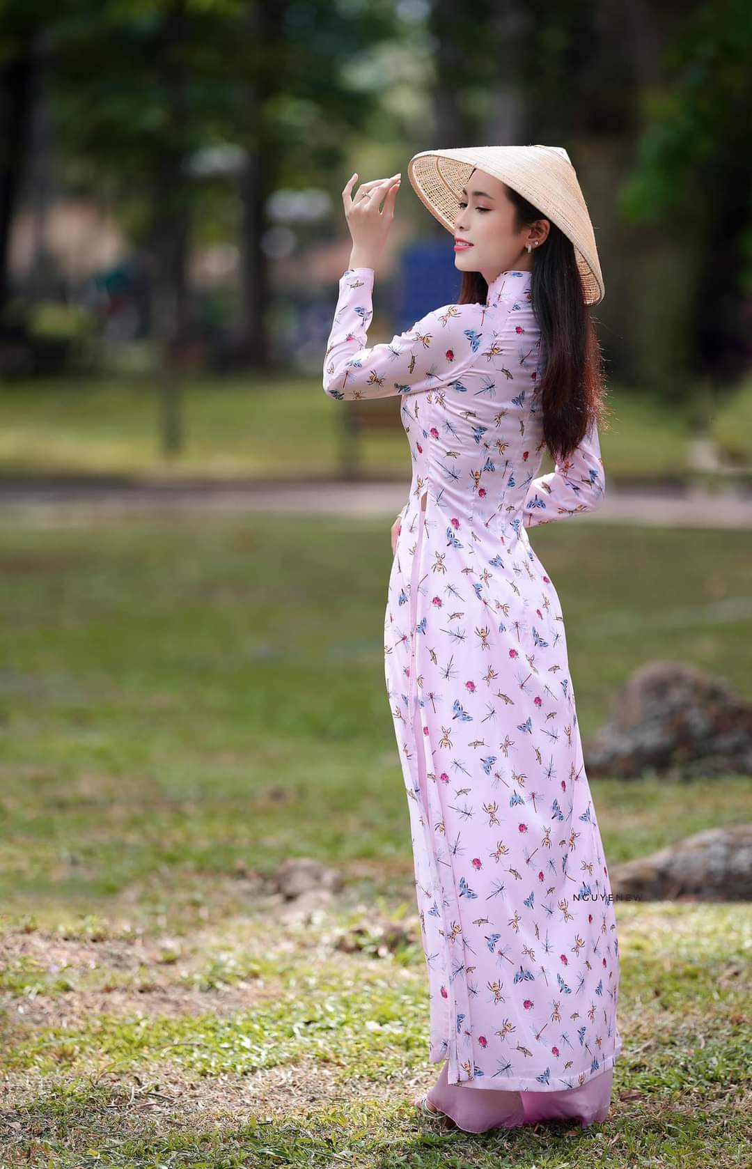 Vietnamese woman on the purple
