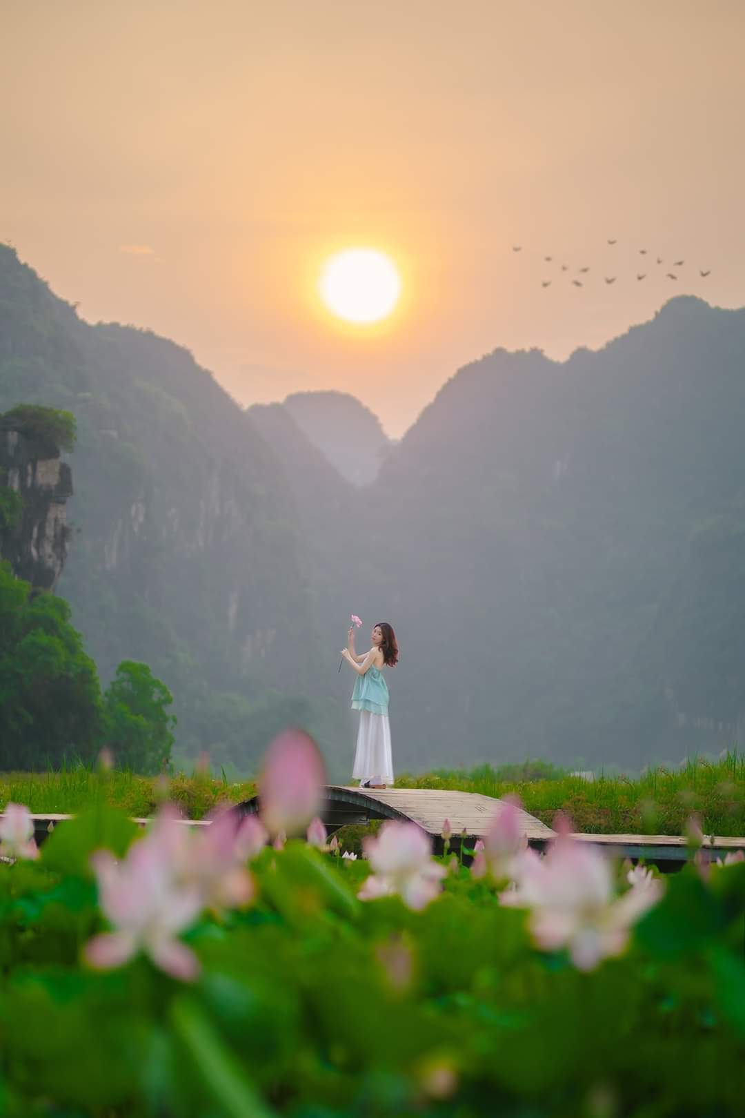 Countryside on sunrise