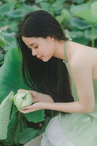 Green leaf and white bloom